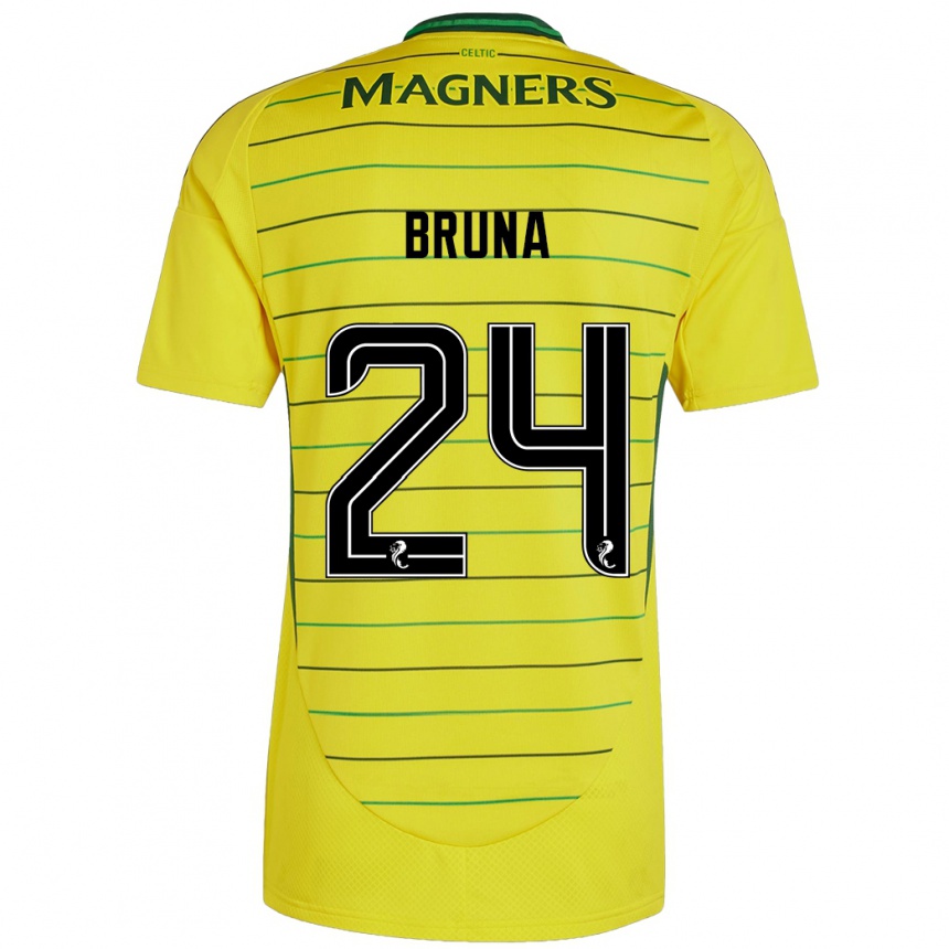 Women Football Bruna Lourenço #24 Yellow Away Jersey 2024/25 T-Shirt Uk