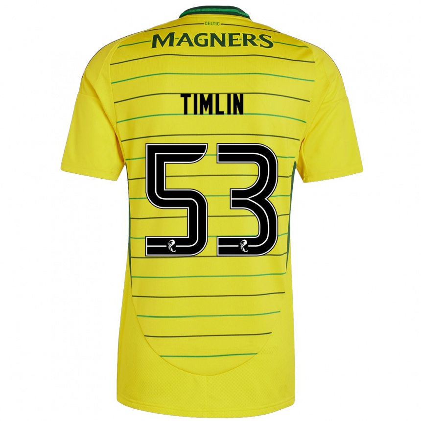 Women Football Sophie Timlin #53 Yellow Away Jersey 2024/25 T-Shirt Uk