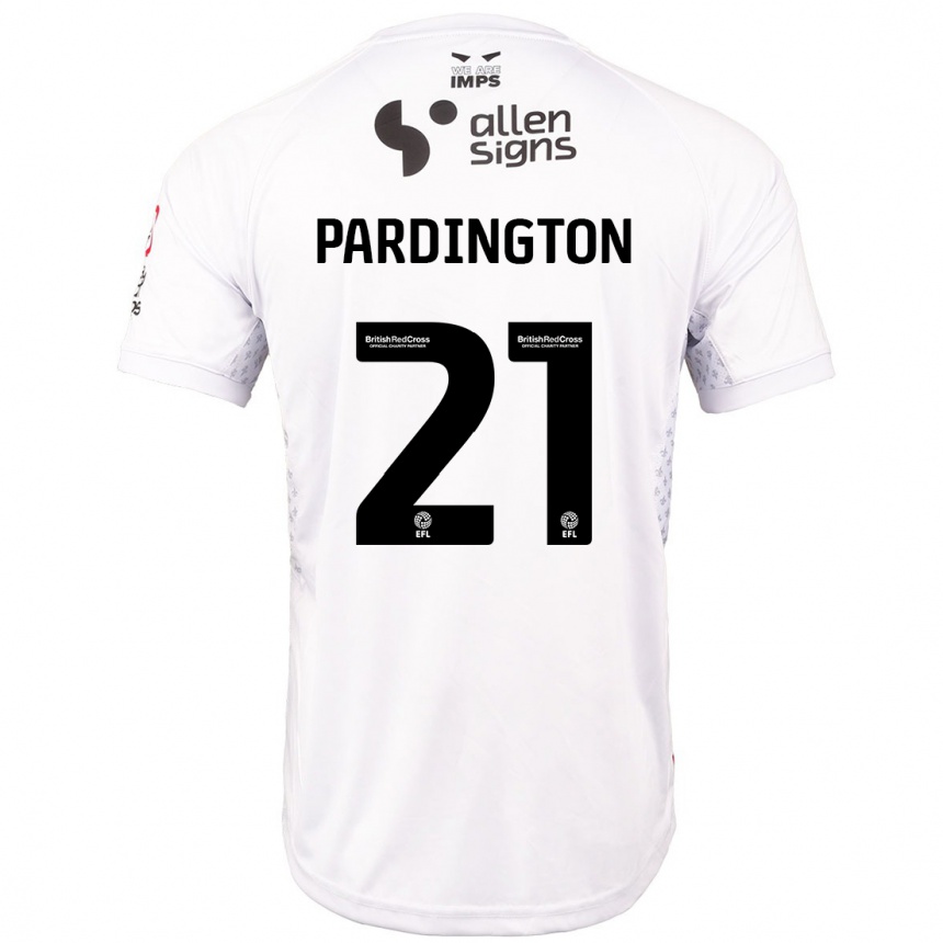 Women Football Jamie Pardington #21 Red White Away Jersey 2024/25 T-Shirt Uk