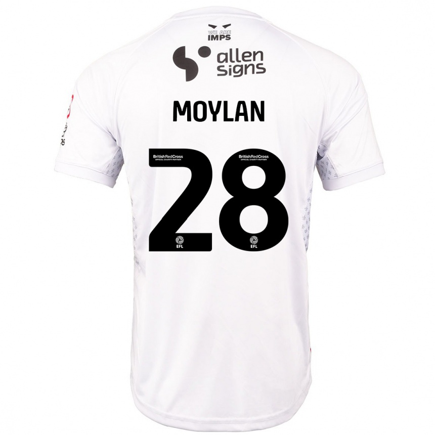 Women Football Jack Moylan #28 Red White Away Jersey 2024/25 T-Shirt Uk