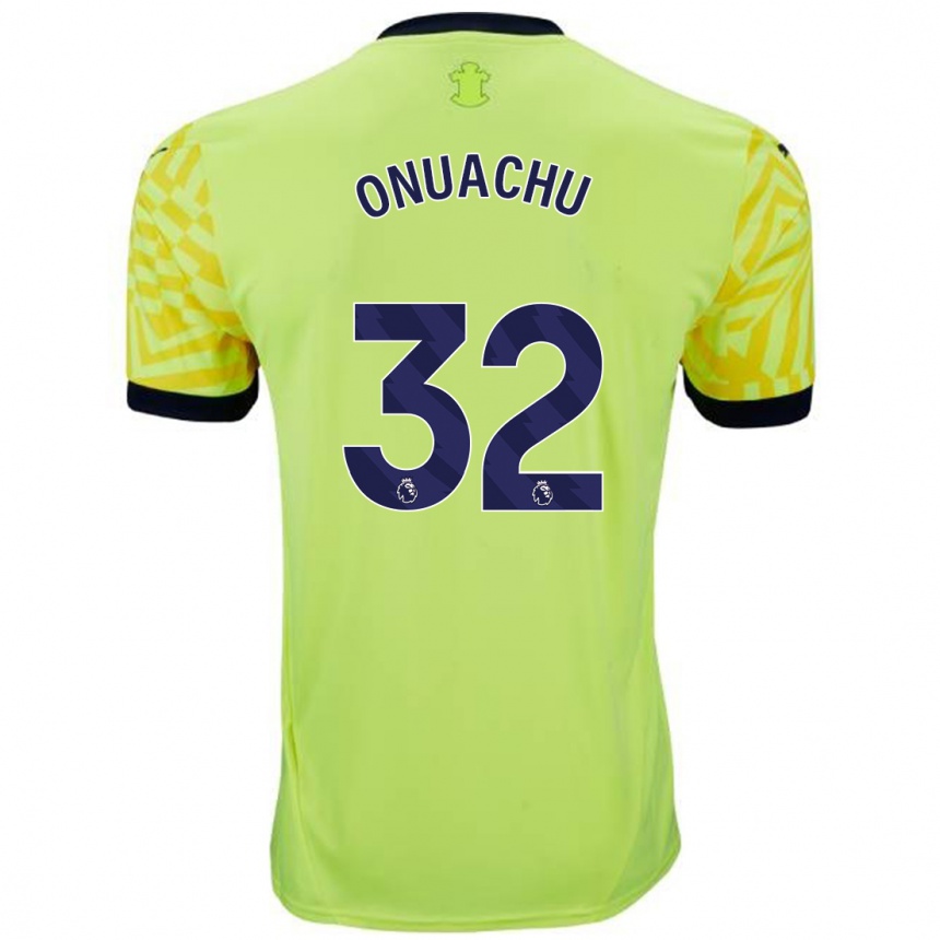 Women Football Paul Onuachu #32 Yellow Away Jersey 2024/25 T-Shirt Uk