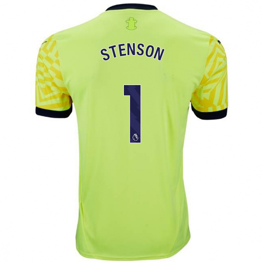 Women Football Fran Stenson #1 Yellow Away Jersey 2024/25 T-Shirt Uk