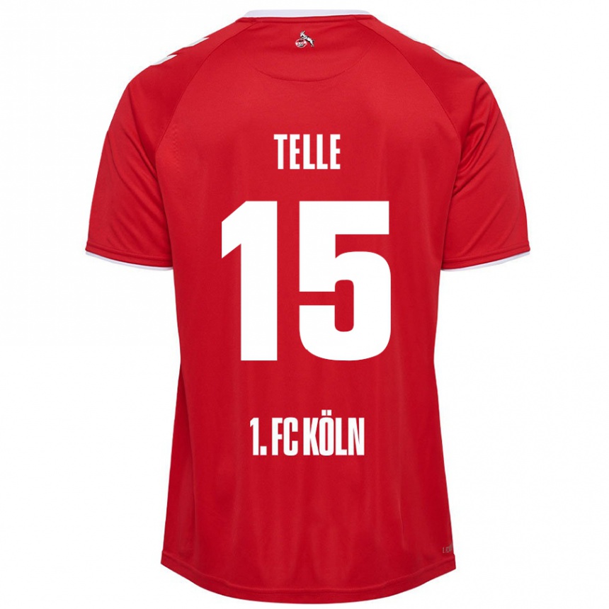 Women Football Neo Telle #15 Red White Away Jersey 2024/25 T-Shirt Uk