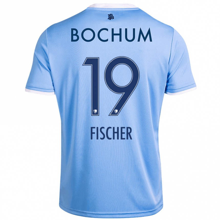 Women Football Desmond Fischer #19 Sky Blue Away Jersey 2024/25 T-Shirt Uk