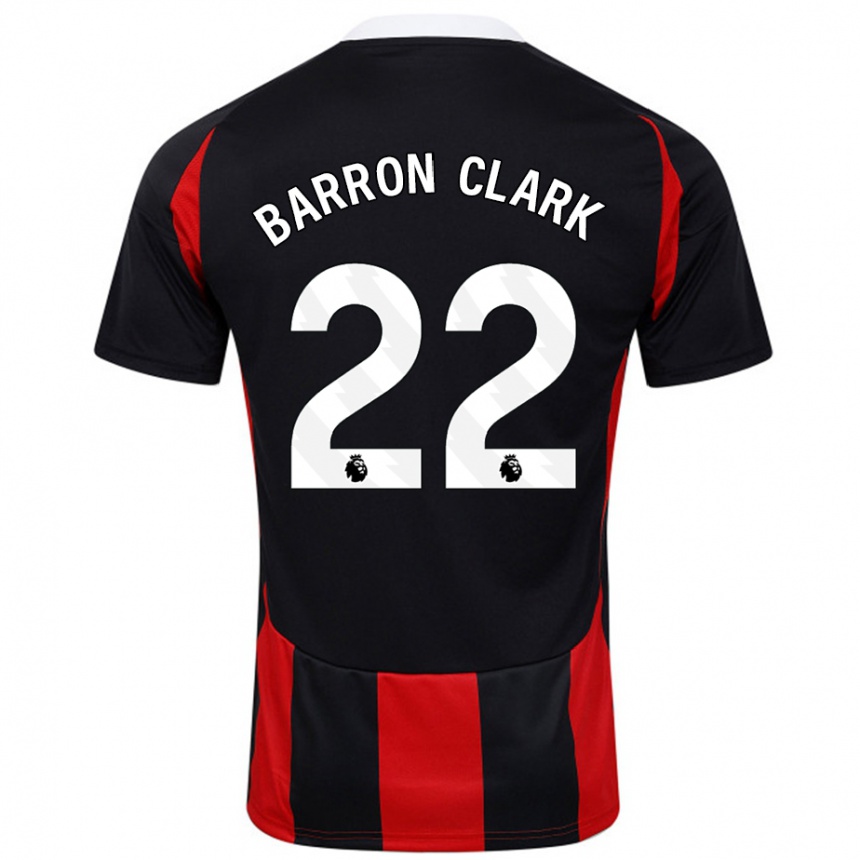 Women Football Betty Barron-Clark #22 Black Red Away Jersey 2024/25 T-Shirt Uk