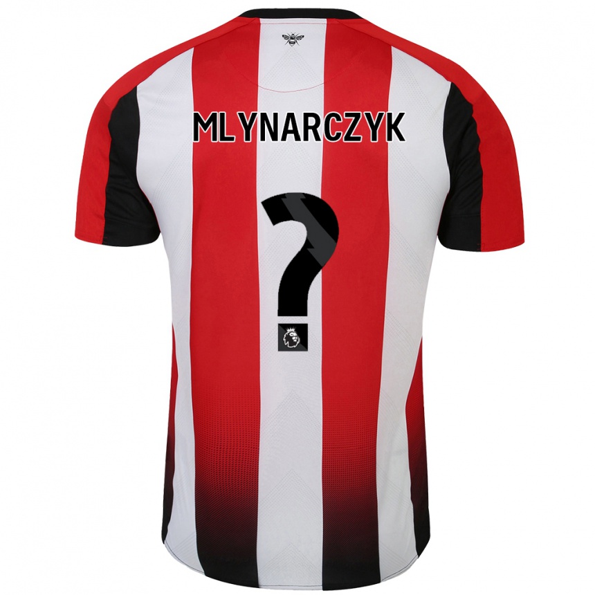 Kids Football Adam Mlynarczyk #0 Red White Home Jersey 2024/25 T-Shirt Uk