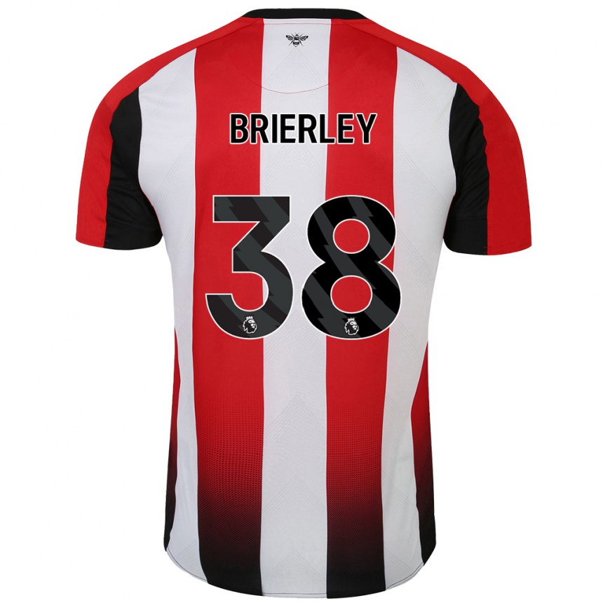 Kids Football Ethan Brierley #38 Red White Home Jersey 2024/25 T-Shirt Uk