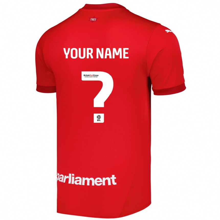 Kids Football Your Name #0 Red Home Jersey 2024/25 T-Shirt Uk