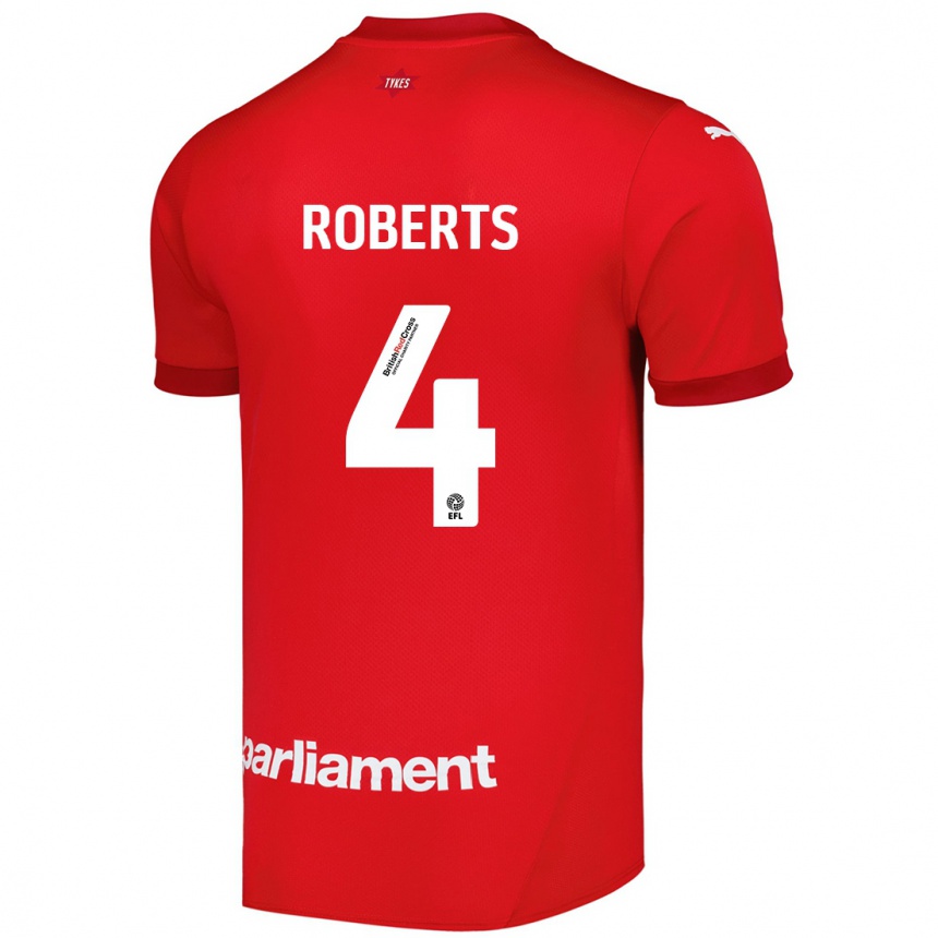 Kids Football Marc Roberts #4 Red Home Jersey 2024/25 T-Shirt Uk