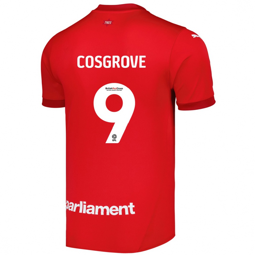 Kids Football Sam Cosgrove #9 Red Home Jersey 2024/25 T-Shirt Uk