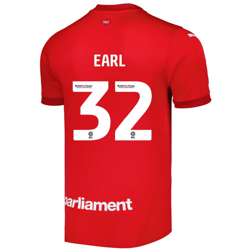 Kids Football Josh Earl #32 Red Home Jersey 2024/25 T-Shirt Uk