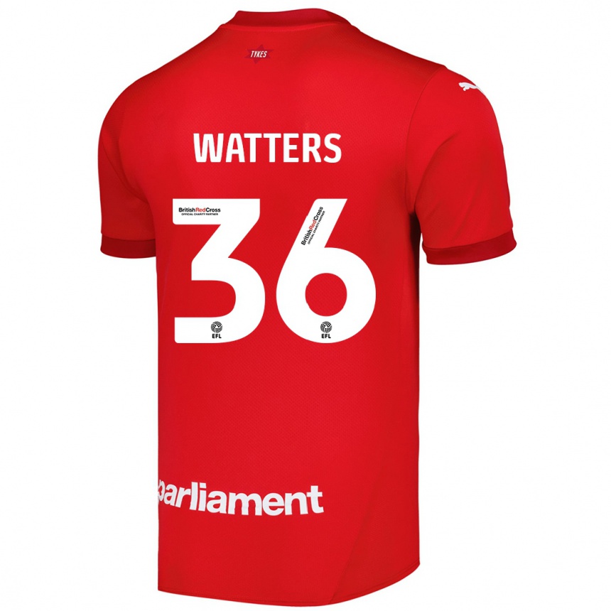 Kids Football Max Watters #36 Red Home Jersey 2024/25 T-Shirt Uk