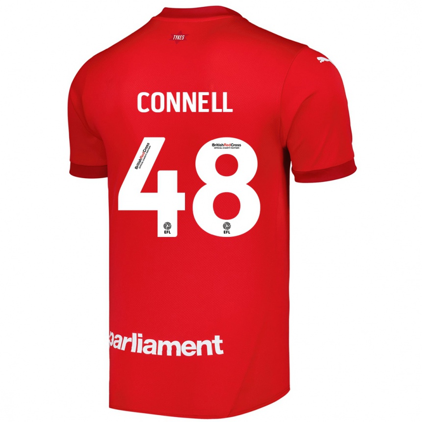 Kids Football Luca Connell #48 Red Home Jersey 2024/25 T-Shirt Uk