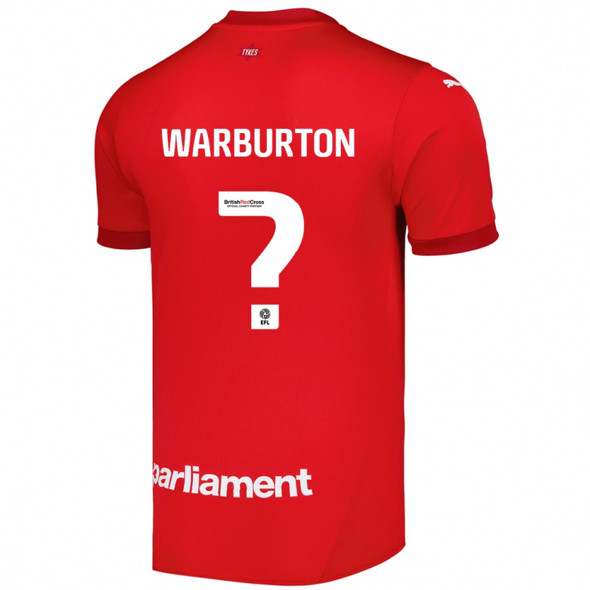 Kids Football Owen Warburton #0 Red Home Jersey 2024/25 T-Shirt Uk