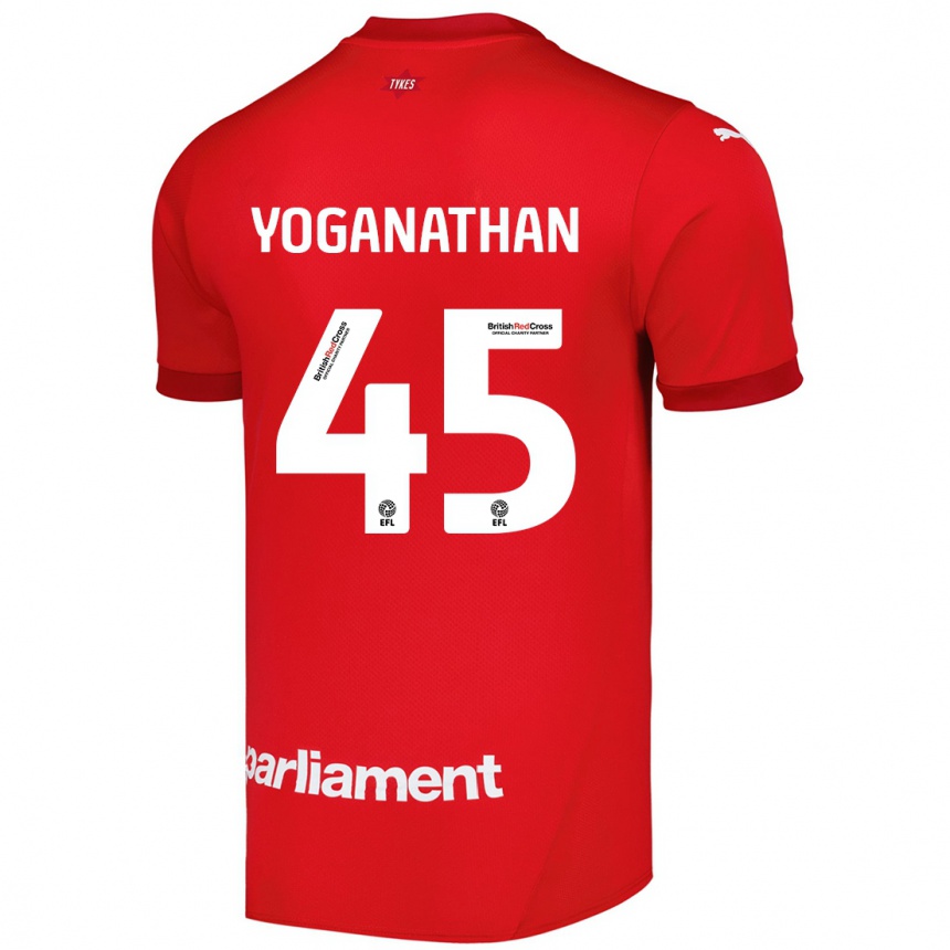 Kids Football Vimal Yoganathan #45 Red Home Jersey 2024/25 T-Shirt Uk