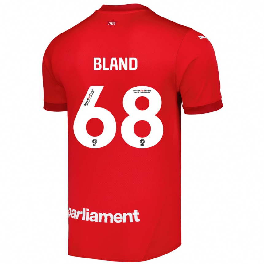 Kids Football Jonathan Bland #68 Red Home Jersey 2024/25 T-Shirt Uk