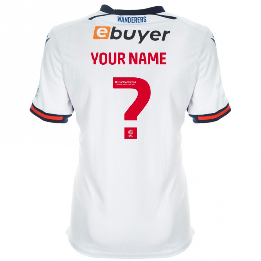 Kids Football Your Name #0 White Home Jersey 2024/25 T-Shirt Uk