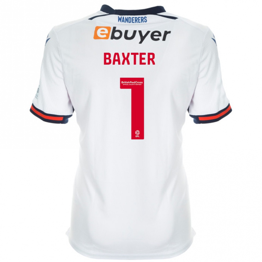 Kids Football Nathan Baxter #1 White Home Jersey 2024/25 T-Shirt Uk