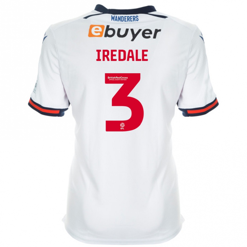 Kids Football Jack Iredale #3 White Home Jersey 2024/25 T-Shirt Uk