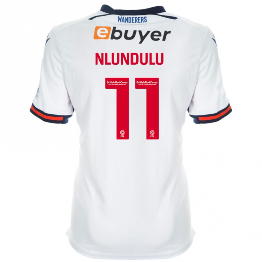 Kids Football Dan Nlundulu #11 White Home Jersey 2024/25 T-Shirt Uk