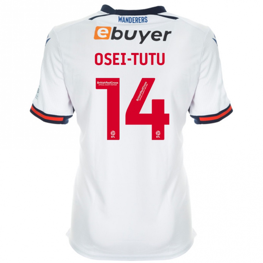 Kids Football Jordi Osei-Tutu #14 White Home Jersey 2024/25 T-Shirt Uk