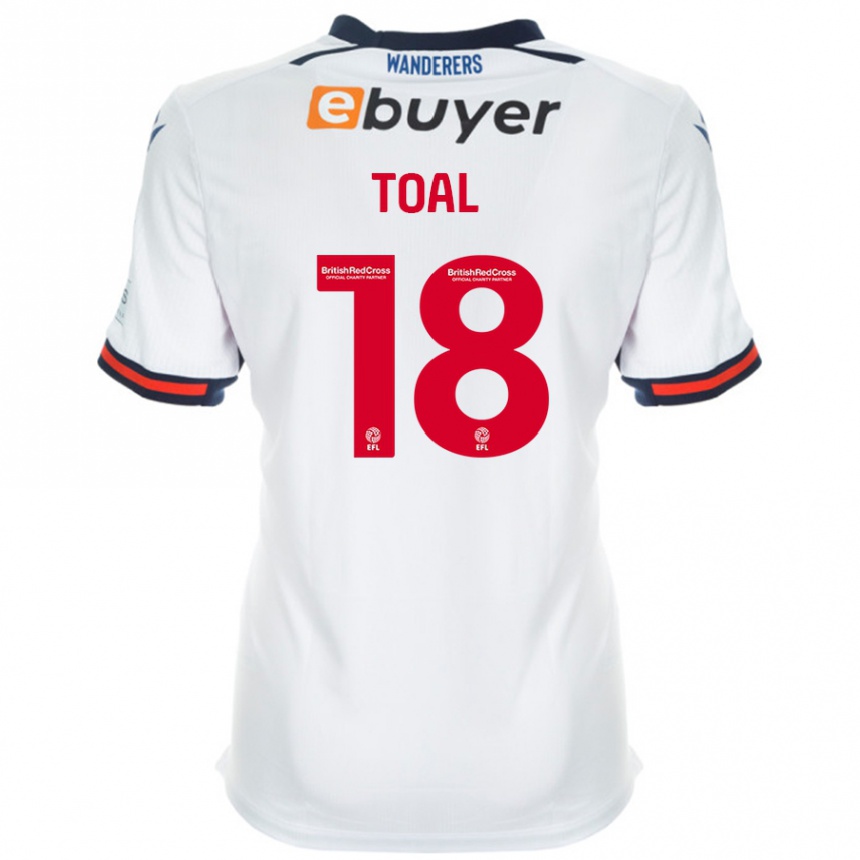 Kids Football Eoin Toal #18 White Home Jersey 2024/25 T-Shirt Uk