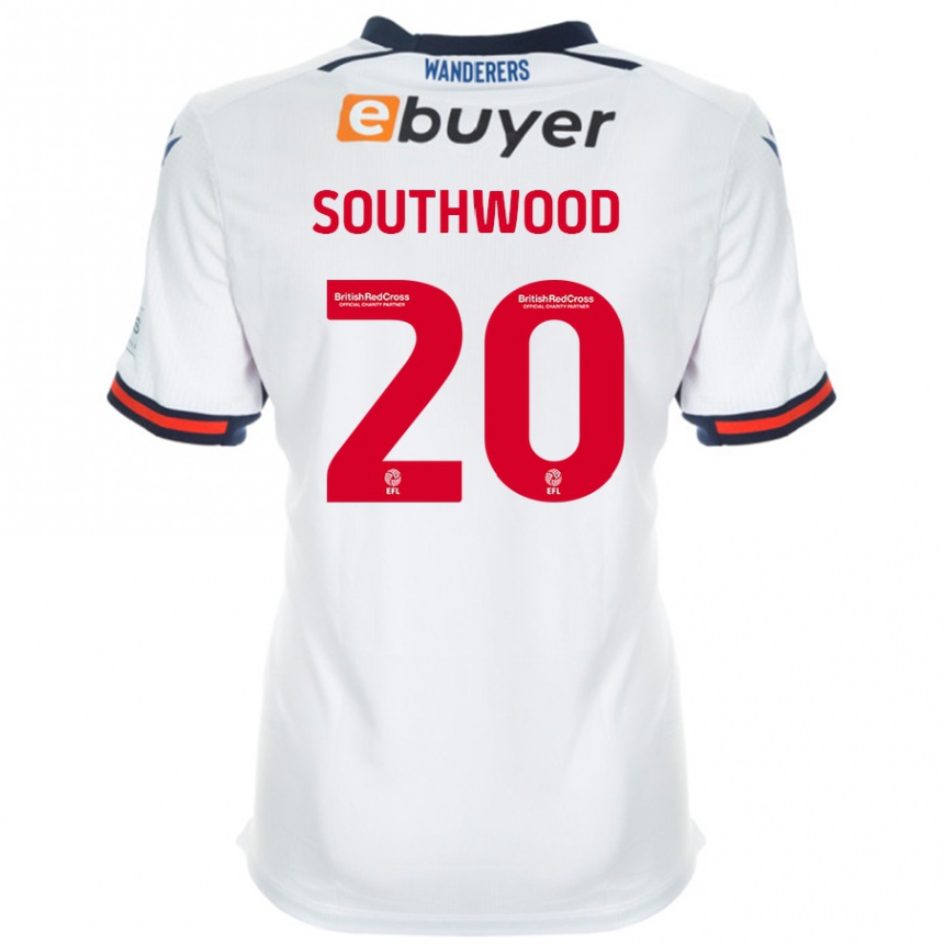 Kids Football Luke Southwood #20 White Home Jersey 2024/25 T-Shirt Uk