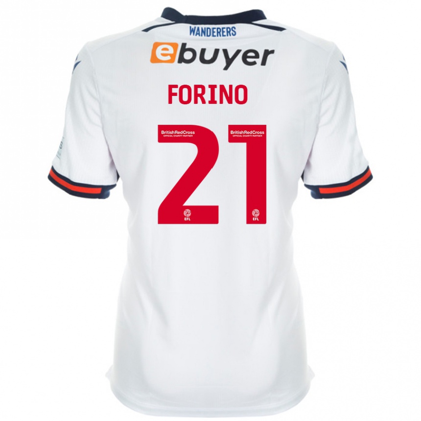 Kids Football Chris Forino #21 White Home Jersey 2024/25 T-Shirt Uk