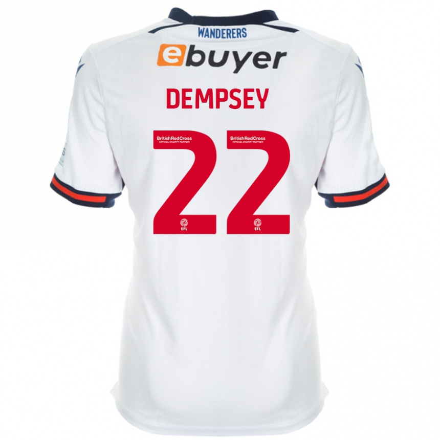 Kids Football Kyle Dempsey #22 White Home Jersey 2024/25 T-Shirt Uk