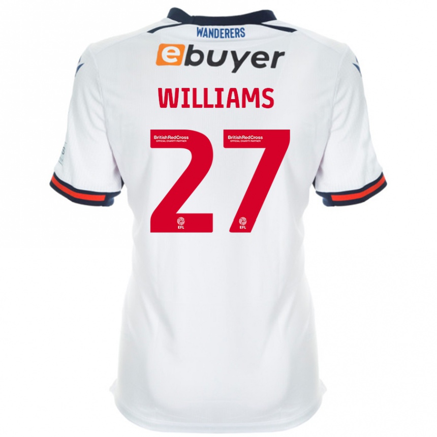 Kids Football Randell Williams #27 White Home Jersey 2024/25 T-Shirt Uk