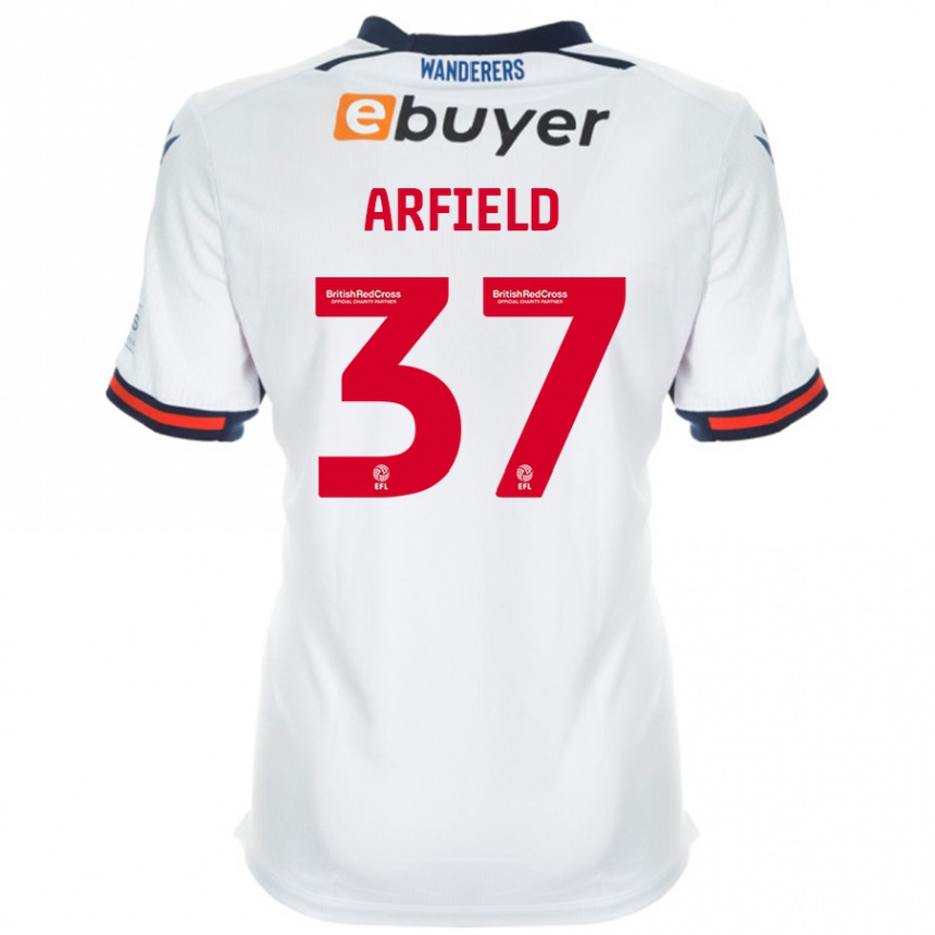 Kids Football Scott Arfield #37 White Home Jersey 2024/25 T-Shirt Uk