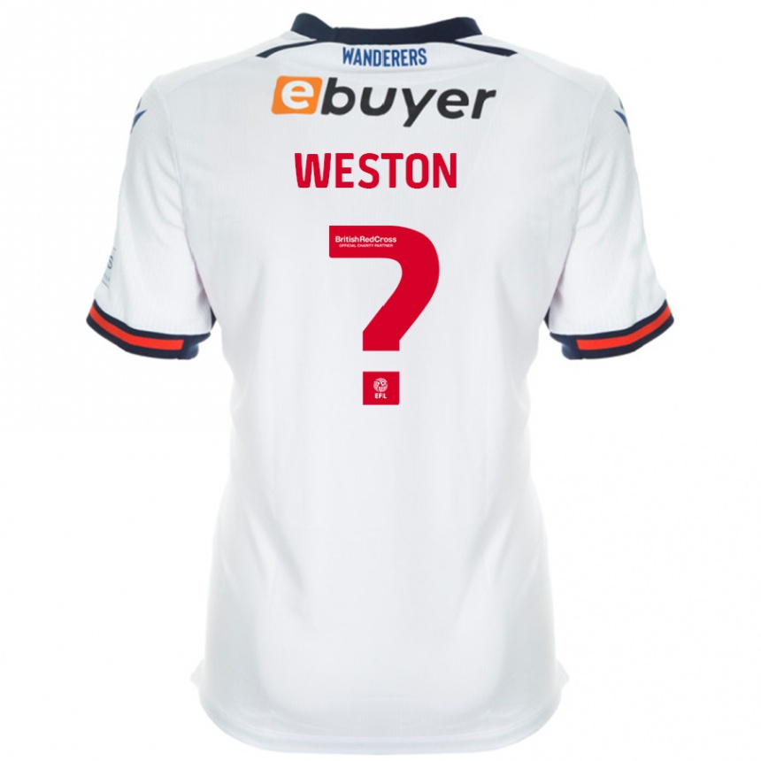 Kids Football Ajay Weston #0 White Home Jersey 2024/25 T-Shirt Uk