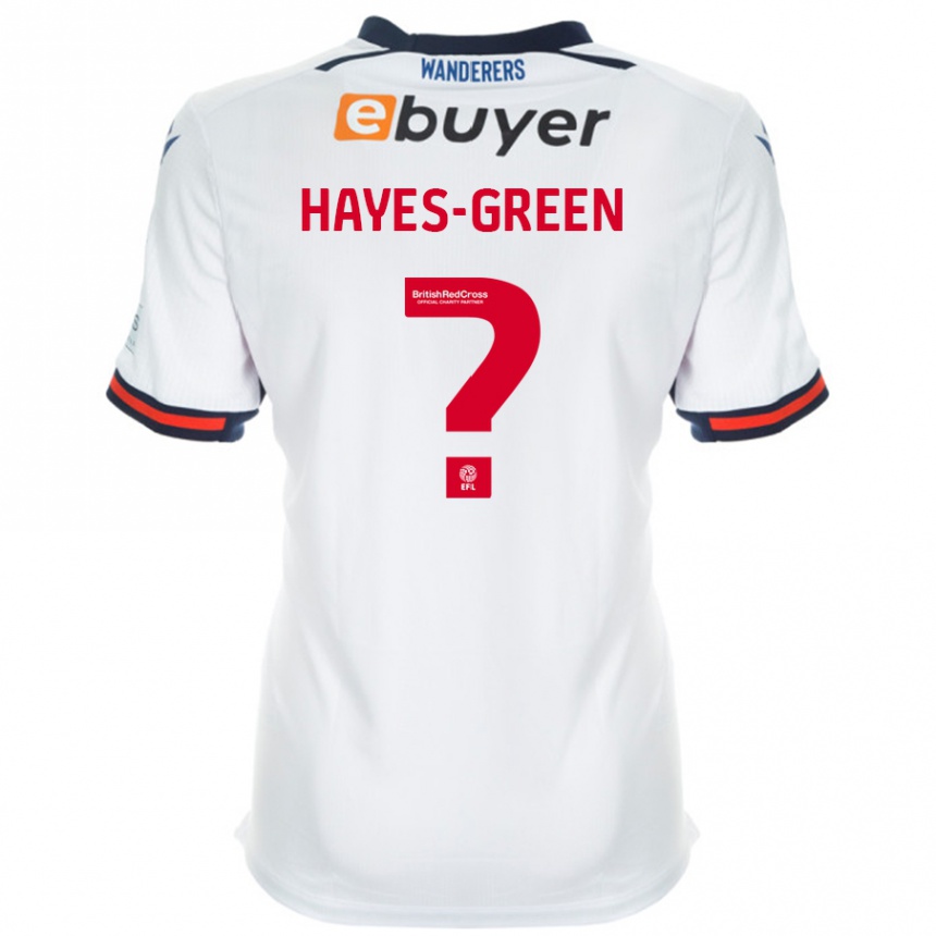 Kids Football Charlie Hayes-Green #0 White Home Jersey 2024/25 T-Shirt Uk