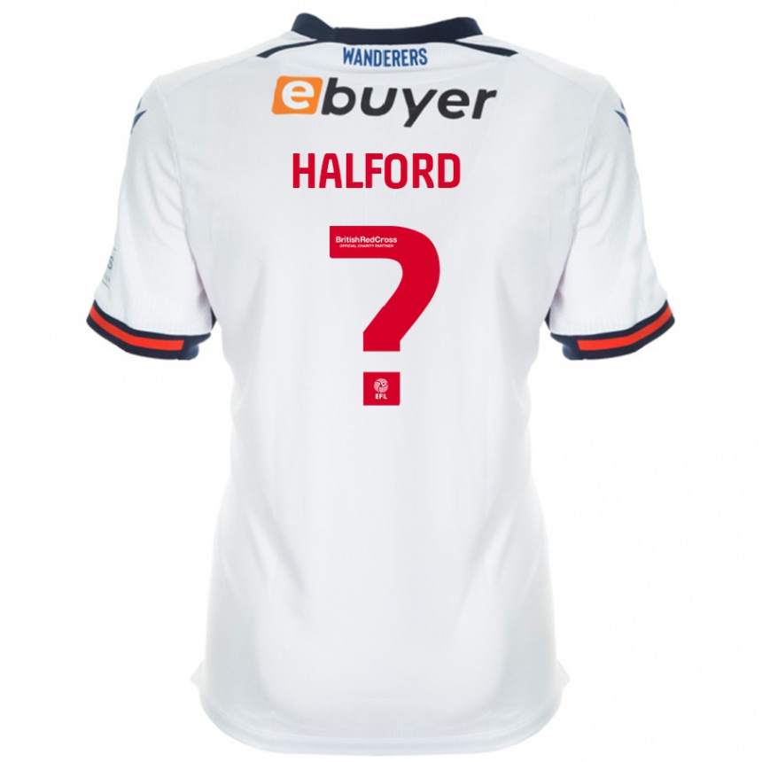 Kids Football Noah Halford #0 White Home Jersey 2024/25 T-Shirt Uk