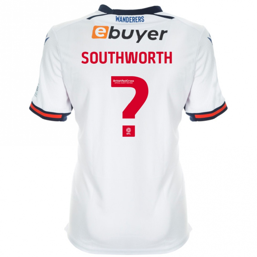 Kids Football Ellie Southworth #0 White Home Jersey 2024/25 T-Shirt Uk