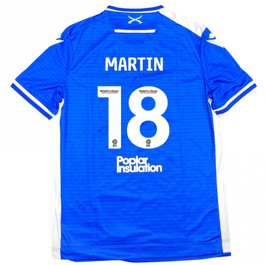 Kids Football Chris Martin #18 Blue White Home Jersey 2024/25 T-Shirt Uk