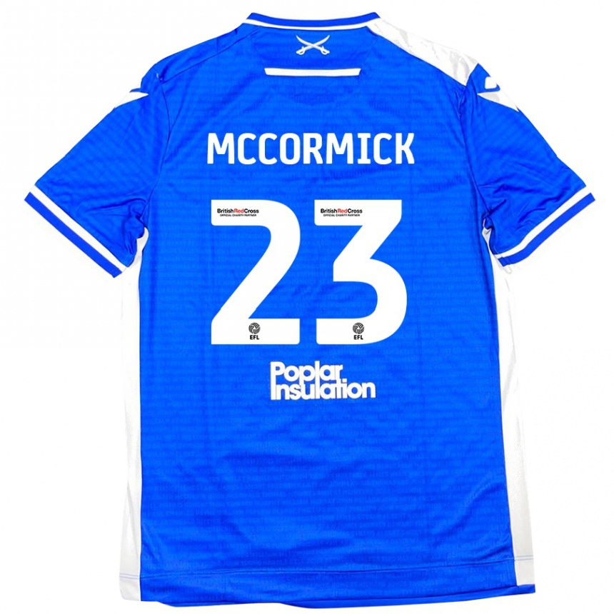 Kids Football Luke Mccormick #23 Blue White Home Jersey 2024/25 T-Shirt Uk