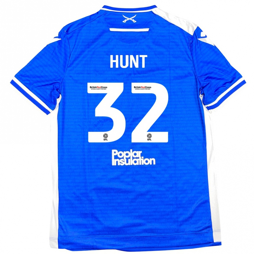 Kids Football Jack Hunt #32 Blue White Home Jersey 2024/25 T-Shirt Uk