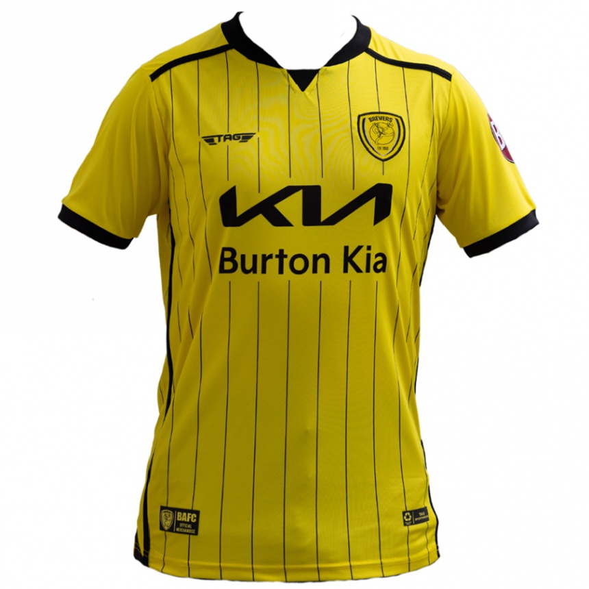 Kids Football Julian Larsson #22 Yellow Home Jersey 2024/25 T-Shirt Uk