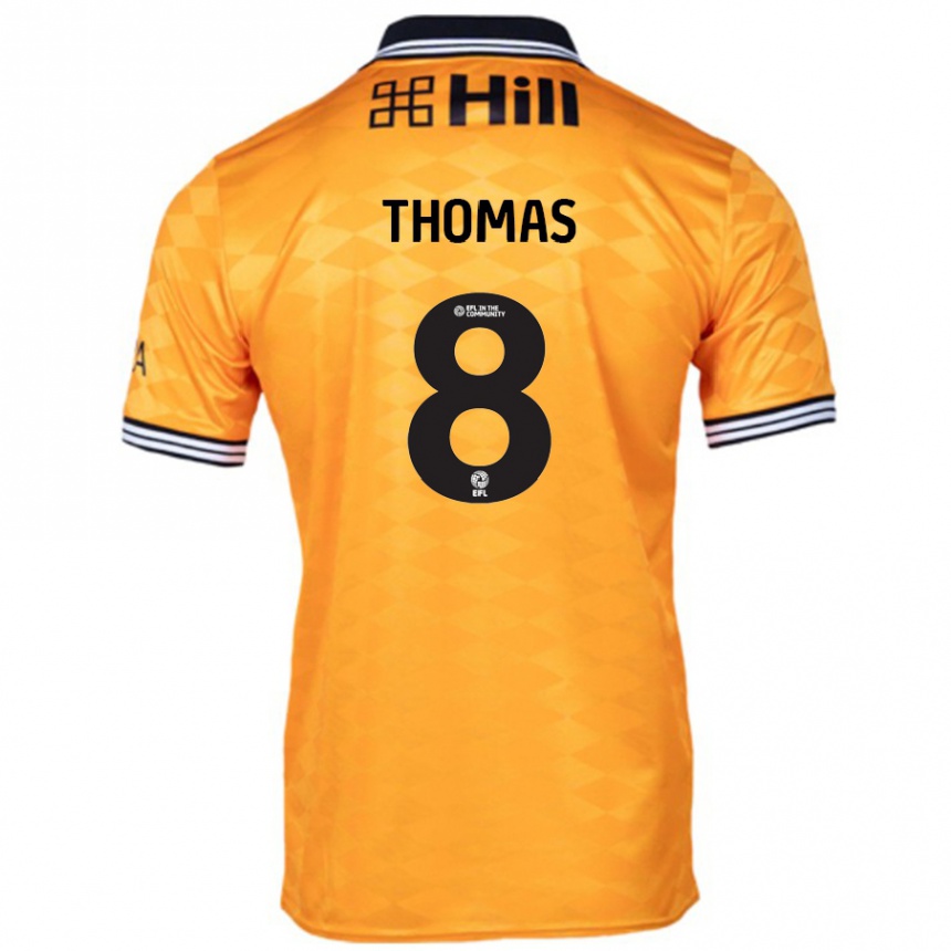 Kids Football George Thomas #8 Orange Home Jersey 2024/25 T-Shirt Uk