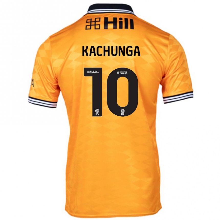 Kids Football Elias Kachunga #10 Orange Home Jersey 2024/25 T-Shirt Uk