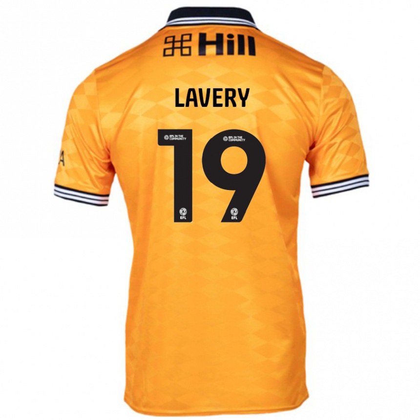 Kids Football Shayne Lavery #19 Orange Home Jersey 2024/25 T-Shirt Uk