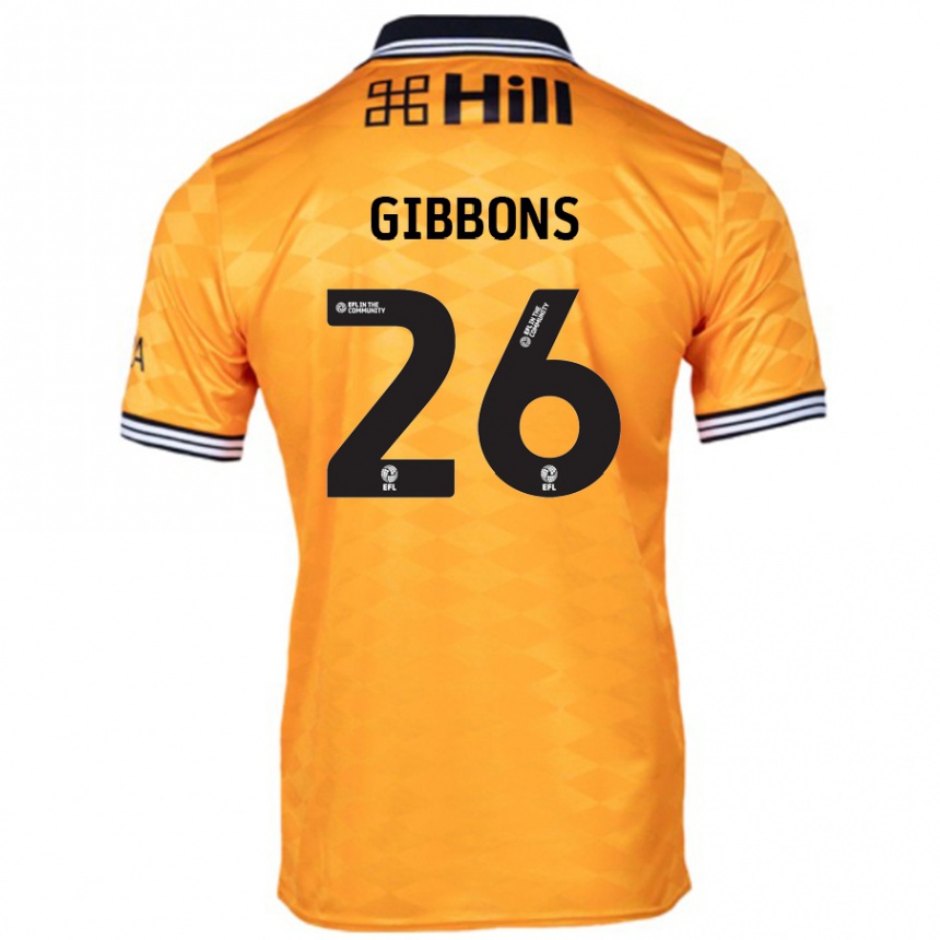 Kids Football James Gibbons #26 Orange Home Jersey 2024/25 T-Shirt Uk