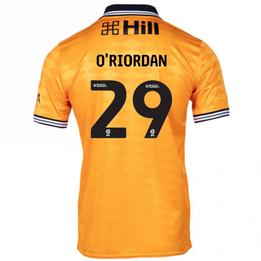 Kids Football Connor O'riordan #29 Orange Home Jersey 2024/25 T-Shirt Uk