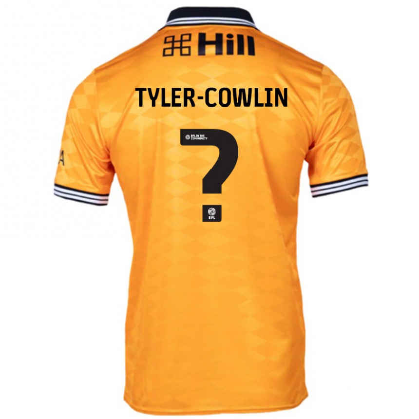 Kids Football Danny Tyler-Cowlin #0 Orange Home Jersey 2024/25 T-Shirt Uk