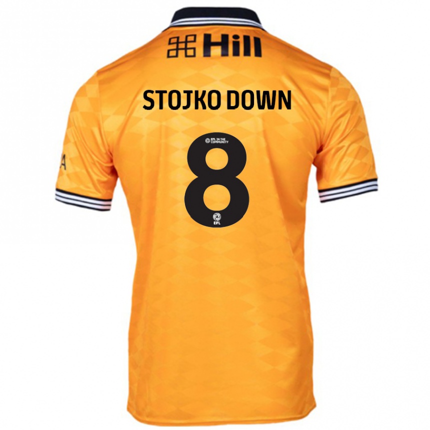 Kids Football Alysha Stojko-Down #8 Orange Home Jersey 2024/25 T-Shirt Uk