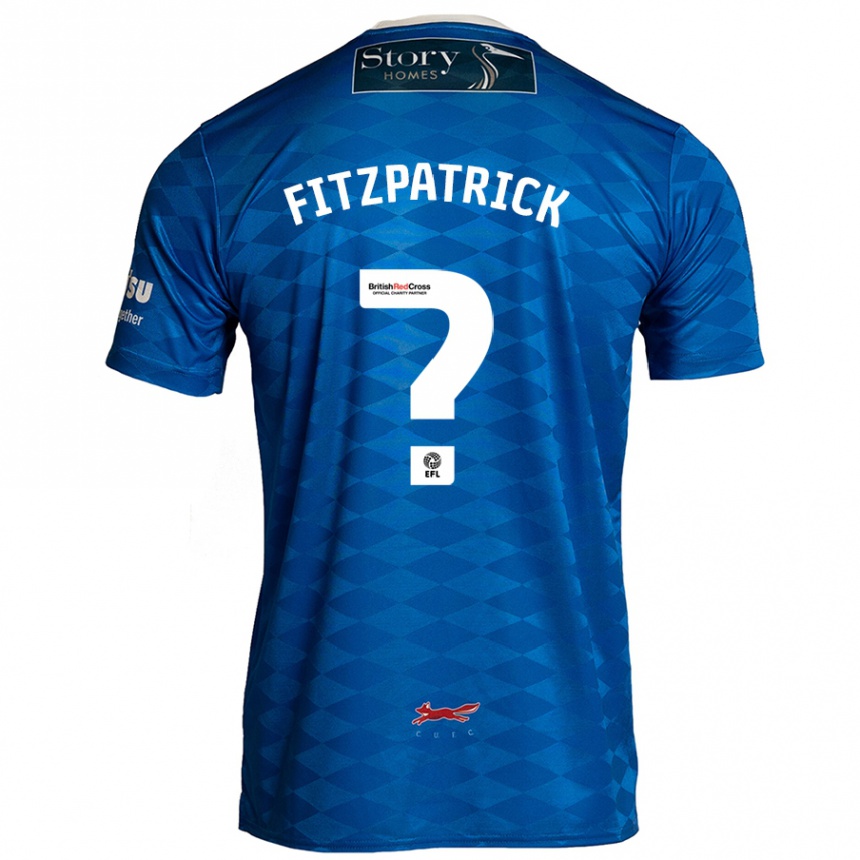 Kids Football Aran Fitzpatrick #0 Blue Home Jersey 2024/25 T-Shirt Uk