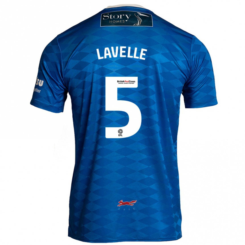 Kids Football Sam Lavelle #5 Blue Home Jersey 2024/25 T-Shirt Uk