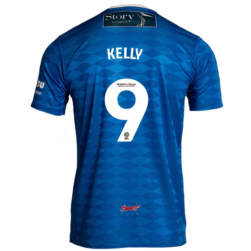 Kids Football Georgie Kelly #9 Blue Home Jersey 2024/25 T-Shirt Uk