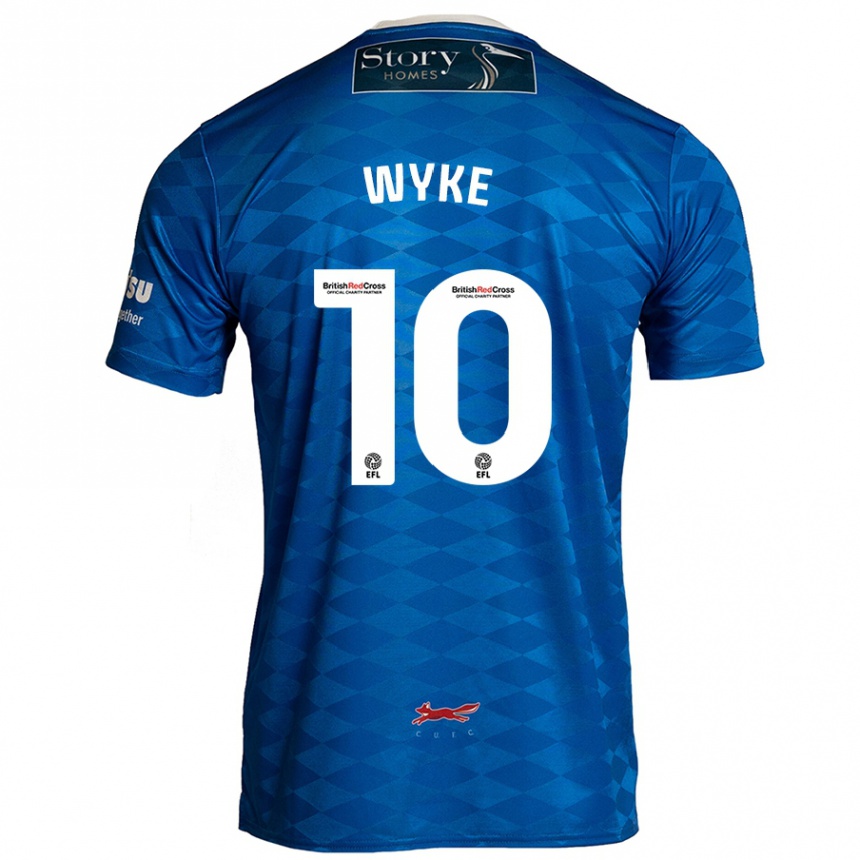 Kids Football Charlie Wyke #10 Blue Home Jersey 2024/25 T-Shirt Uk